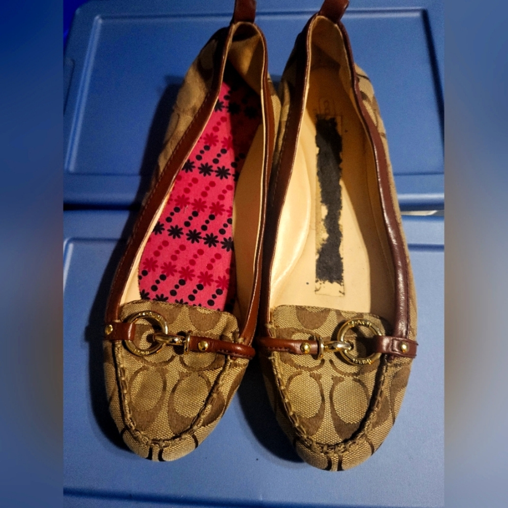 COACH flat shoes- 9.5M Brown